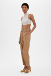Spring/summer 2021 Ready-to-wear Leela Vegan Leather Pant In Cashew