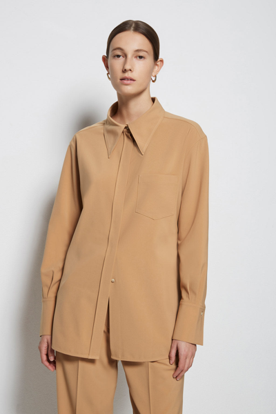 Pre-fall 2021 Ready-to-wear Lidia Eco-twill Shirt In Camel
