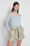 Pre-fall 2021 Ready-to-wear Lila Cold Shoulder Pullover In Tide