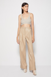 Fall/winter 2021 Ready-to-wear Linda Vegan Leather Pant In Tan