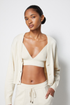 Jonathan Simkhai Online Exclusive Off-duty Cashmere Cardigan In Egret