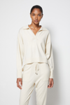 Jonathan Simkhai Online Exclusive Off-duty Cashmere Polo In Egret