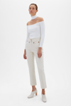 Spring/summer 2021 Ready-to-wear Sana Double Waisted Pant In Egret