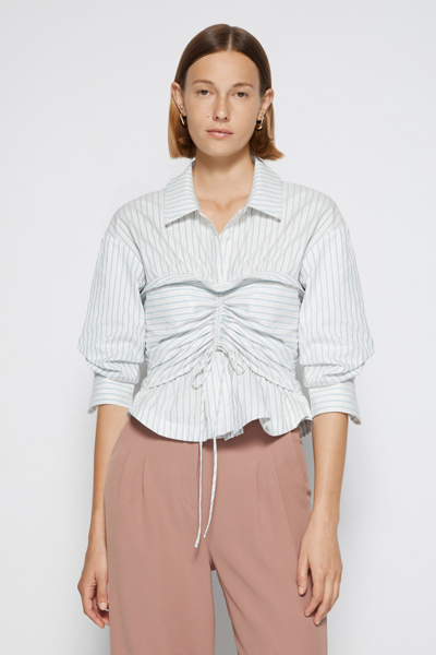 Pre-fall 2021 Ready-to-wear Sonya Ruched Top In Tide Stripe