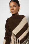 Fall/winter 2021 Ready-to-wear Ulanni Patchwork Fringe Scarf In Brown