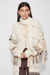 Fall/winter 2021 Ready-to-wear Ulanni Patchwork Fringe Scarf In White