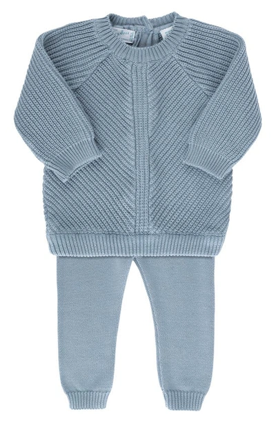 Feltman Brothers Babies'  Knit Jumper & Trousers Set In Vintage Blue