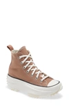 Converse Chuck Taylor(r) All Star(r) Run Star Hike High Top Platform Sneaker In Rose Taupe/ White/ Egret