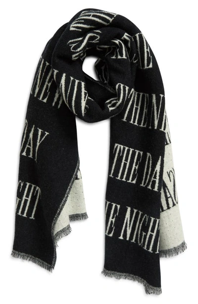 ALLSAINTS ALLSAINTS VARSITY WOVEN WOOL BLEND SCARF AS200085