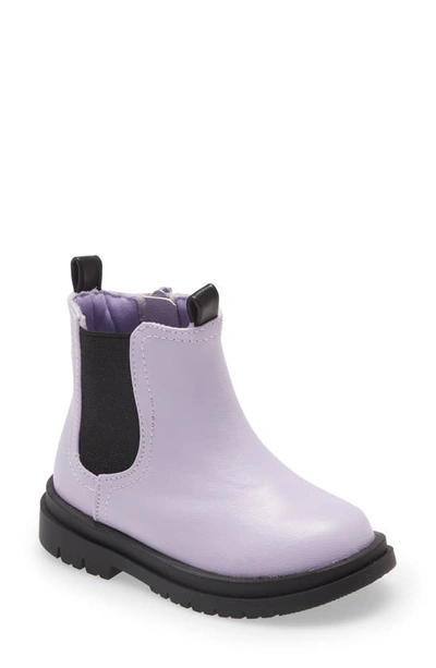 Open Edit Kids' Zoey Chelsea Boot In Purple-black