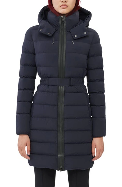 Mackage Ashley Water Resistant Down & Feather Coat In Navy
