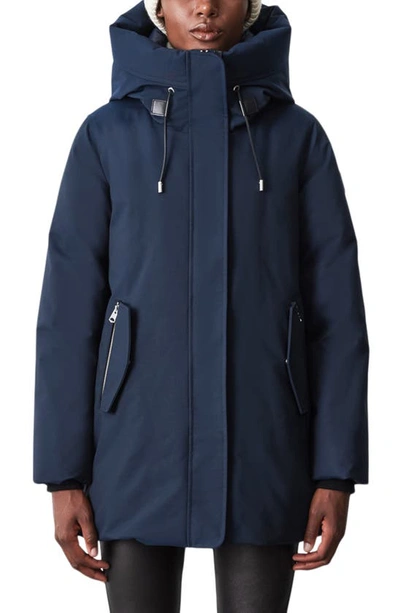 Mackage Kinslee-nf Down Water Resistant Parka In Navy