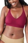 True & Co. True Body Triangle Lace Racerback Bralette In Beet Red