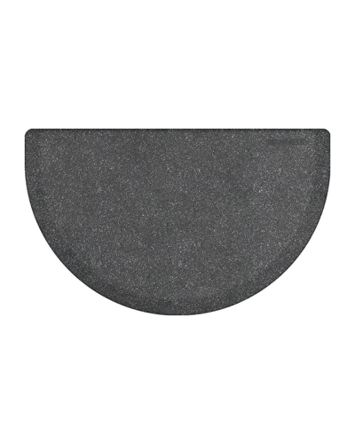 Wellnessmats Studio Semicircle Anti-fatigue Kitchen Mat, 32" X 22" In Granite Steel
