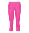 Roland Mouret Wilma Tonal-stitching High-rise Stretch-jersey Capri Leggings In Deep Pink