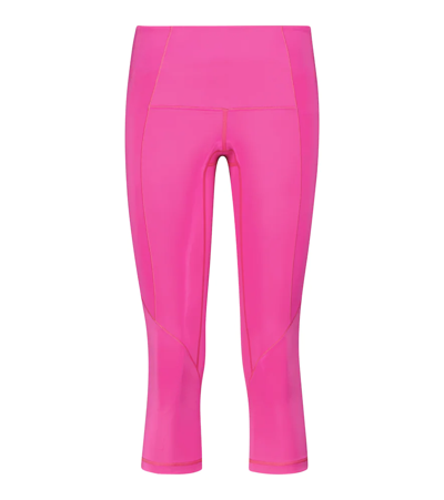 Roland Mouret Wilma Tonal-stitching High-rise Stretch-jersey Capri Leggings In C1517 Deep Pink