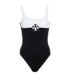 TORY BURCH LOGO-PRINTED colourBLOCKED SWIMSUIT,P00629047