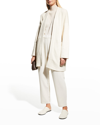 Eileen Fisher Organic Cotton Channels Jacket In Off White