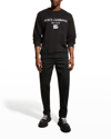 Dolce & Gabbana Men's Logo Crew Sweatshirt In Black