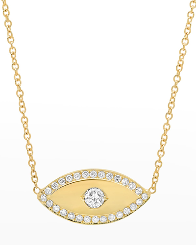 Jennifer Meyer Evil Eye 18-karat Gold Diamond Necklace In Yg
