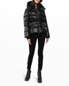 Mackage Madalyn Light And Brilliant Down Jacket With Hood In Black