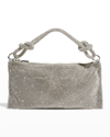 Cult Gaia Hera Nano Knotted Embellished Shoulder Bag In Clear