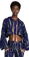 ABACAXI CROPPED BALOON SLEEVE HOODIE,ABCXI30011