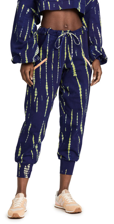 Abacaxi Jogger Pants In Blueprint/acid Lime Tie-dye
