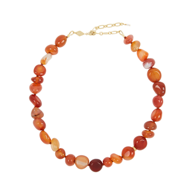 Anni Lu Alba Beaded Necklace In Red