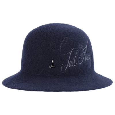 Junya Watanabe Embroidered Logo Hat In Navy In Navy Blue