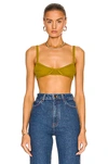 Khaite The Eda Knitted Bralette Top In Absinthe