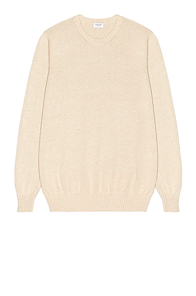 Ghiaia Cashmere Cotton Crewneck In Vanilla