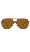 Ray Ban Bill In Striped Havana/brown