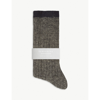 Peregrine Speckled-pattern Ribbed Wool-blend Socks In Nimbus