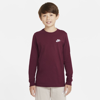 Nike Sportswear Big Kids' Long-sleeve T-shirt In Dark Beetroot