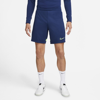 Nike Dri-fit Academy Men's Knit Soccer Shorts In Blue Void,blue Void,volt,volt