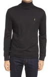 Polo Ralph Lauren Soft Touch Cotton Turtleneck Shirt In Polo Black