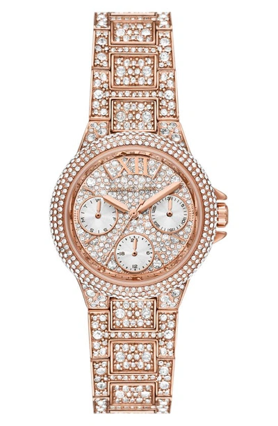 Michael Kors Mini Camille Pavé Rose Gold-tone Watch