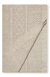 Boll & Branch Aran Knit Organic Cotton Throw Blanket In Oatmeal