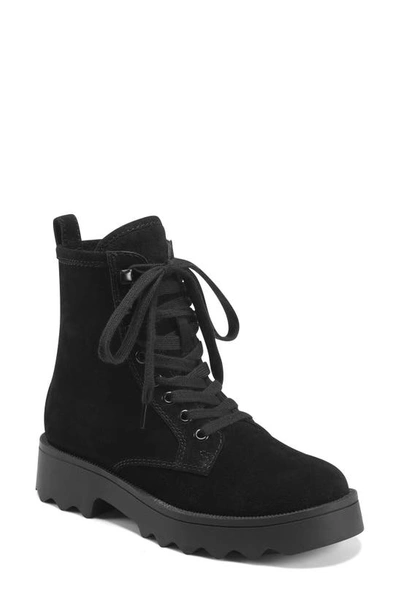 Aerosoles Steph Lace-up Boot In Black Suede