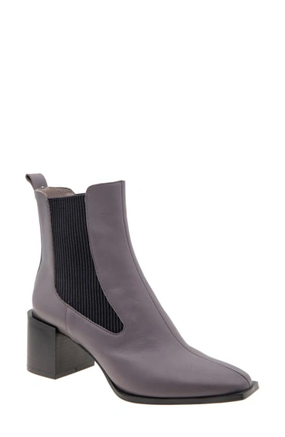 Bcbgeneration Women's Darxi Leather Block Heel Chelsea Boots In Grey