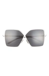 Prada 64mm Square Sunglasses In White