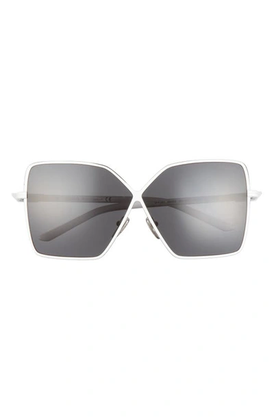 Prada 64mm Square Sunglasses In White/ Dark Grey