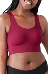 True & Co. True Body Lift + Scoop Neck Wireless Bra In Beet Red