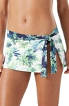 Tommy Bahama Palm Modern Side-tie Skirt Swim Bottoms Women's Swimsuit In White