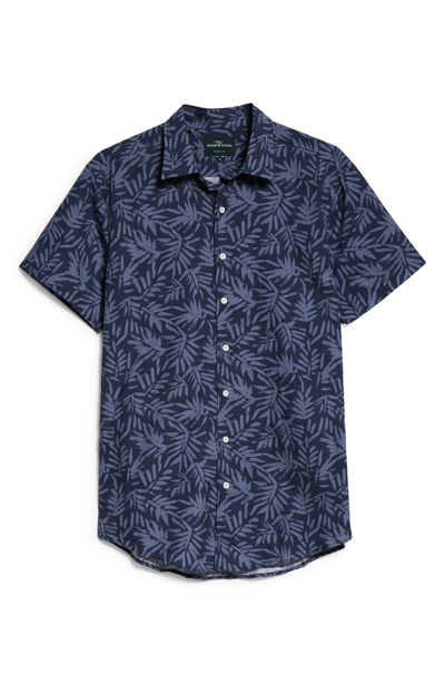 Rodd And Gunn Prebbleton Sport Fit Print Short Sleeve Button-up Shirt In Ink