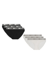Aqs Signature Bikini Underwear In White/grey/pb/white/grey