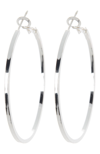 Nordstrom Rack 45mm Square Wire Hoop Earrings In Silver