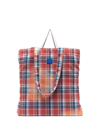 ACNE STUDIOS CHECKED FLANNEL TOTE BAG