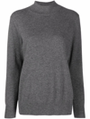 Chinti & Parker Funnel Neck Cashmere Jumper In Grau